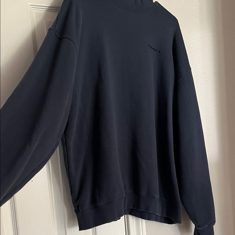 Young LA Distressed Men's Navy Crewneck Sweater